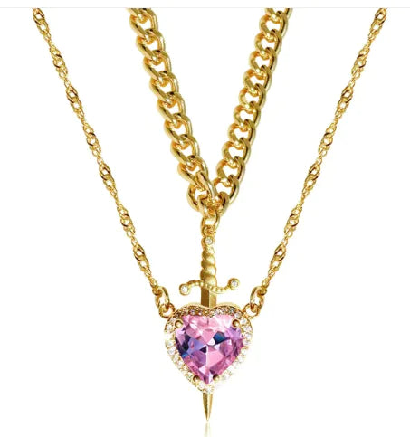 Pierced Heart Necklace