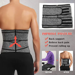 Men's Waist Trainer Tactical Back Support Slimming Belt