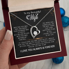 To My Beautiful Wife Forever Love Necklace