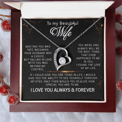 To My Beautiful Wife Forever Love Necklace