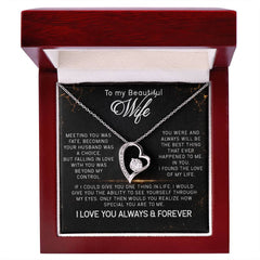 To My Beautiful Wife Forever Love Necklace