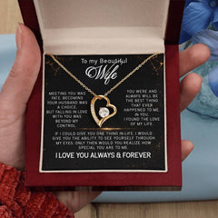 To My Beautiful Wife Forever Love Necklace