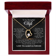 To My Beautiful Wife Forever Love Necklace