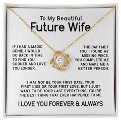 To My Beautiful Future Wife Love Knot Necklace