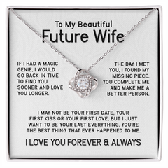To My Beautiful Future Wife Love Knot Necklace