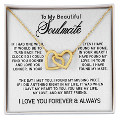 To My Beautiful Soulmate Interlocking Hearts
