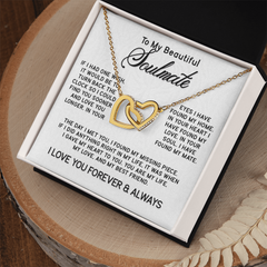 To My Beautiful Soulmate Interlocking Hearts