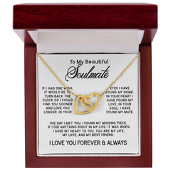 To My Beautiful Soulmate Interlocking Hearts
