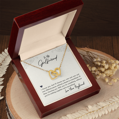 Interlocking Hearts Necklace - For Girlfriend I Choose You
