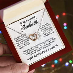 To My Beautiful Soulmate Interlocking Hearts
