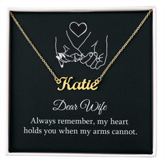 Dear Wife Personalized Name Necklace