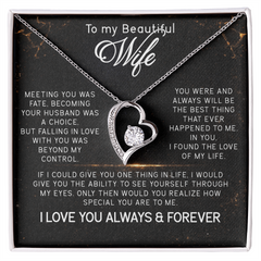 To My Beautiful Wife Forever Love Necklace