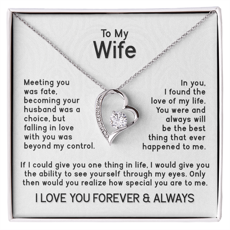 To My Wife Forever Love Necklace