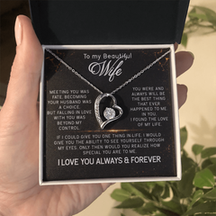 To My Beautiful Wife Forever Love Necklace