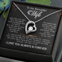 To My Beautiful Wife Forever Love Necklace