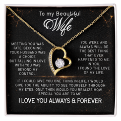 To My Beautiful Wife Forever Love Necklace