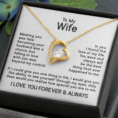 To My Wife Forever Love Necklace