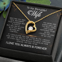 To My Beautiful Wife Forever Love Necklace